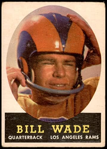 1958. Topps # 38 Bill Wade Los Angeles Rams Good Rams Vanderbilt