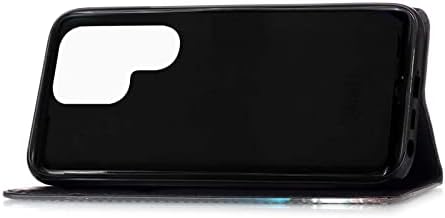 IMEIKONST Samsung Galaxy S23 Ultra Case tylish Colorful Painted PU Leather Wallet Flip držač kartice stalak za knjige stil Magnetic Cover kompatibilan sa Samsung Galaxy S23 Ultra Black White Tiger YB3