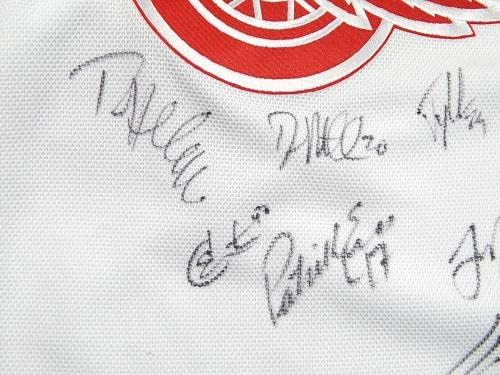 2011-12 Detroit Red Wings Team potpisan Reebok Jersey 20 Autos Coa Crvena krila - autogramirani NHL dresovi