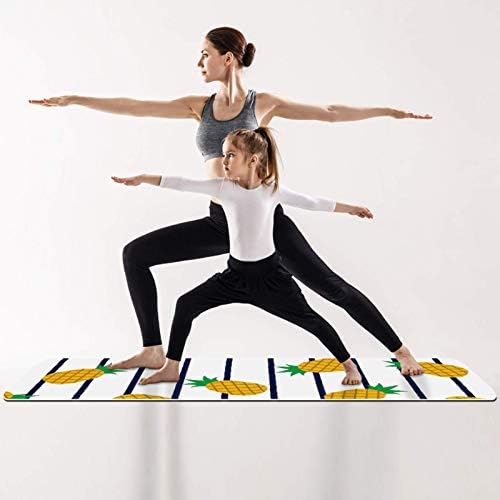 Unicey žuto voće Marine Stripes debela neklizajuća Vježba & amp; fitnes 1/4 prostirka za jogu za jogu Pilates & amp; vježba za fitnes na podu