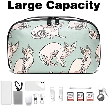 Prijenosni elektronski Organizator torbica Torbe Kanada bez dlake Cat putni kabel torba za skladištenje tvrdih diskova, USB, SD kartica,