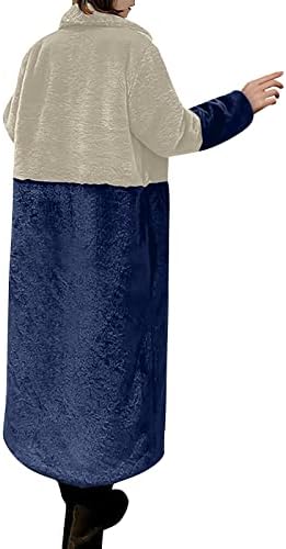OVERMALNI modni ležerni ženski ovčarski šareni šav ženski vuneni kaput srednje dužine
