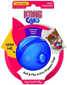 Kong Gyro -Interactive, zabavno liječenje i doziranje hrane za pse - jak i čvrst pas igračka savršena za grubu igru ​​- za male pse