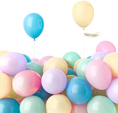 PartyWoo pastelni baloni 120 kom i jednorog rođendanski ukrasi 200+ kom