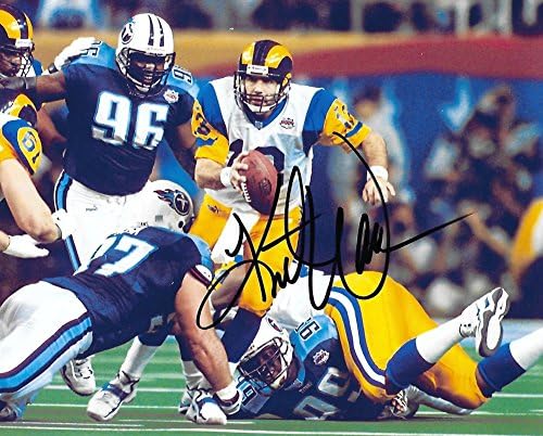 Kurt Warner, St Louis Rams, potpisan, autogramiran, Fudbal 8x10 fotografija, Coa s dokaznom fotografijom potpisivanja Kurta bit će
