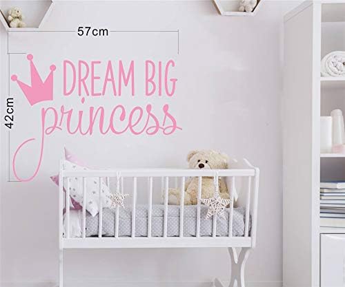 Dream Velika princeza sa zidnim zidom naljepnica Vinil naljepnica za djecu za djecu Djevojke Dekoracija za spavaće sobe Djelo: