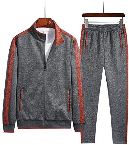 Jogger odijela za muške jeseni Dvodijelni set Streetwear Sportska odjeća za jaknu sa zatvaračem O-izrezom