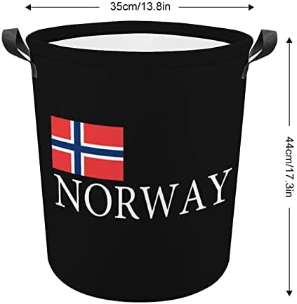 Norveški nacionalni ponos korpe za veš sa ručkama vodootporna okrugla sklopiva Odjeća Hampers Organizator torbi za odlaganje
