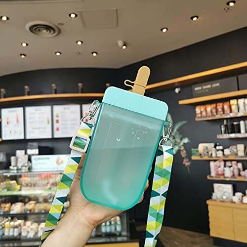 Slatke boce vode sa slamkama, kreativni sladoled plastični oblik pića pijene šalice BPA besplatno, prozirni sok za piće za piće Pogodno