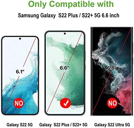 2 pakovanja Zaštita ekrana od kaljenog stakla protiv plavog svjetla kompatibilna sa Samsung Galaxy S22 Plus / S22+.Film od kaljenog