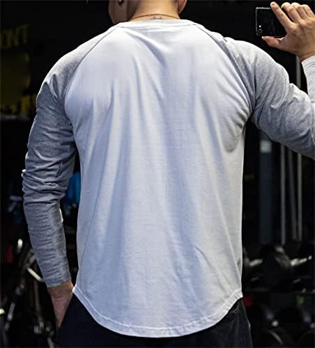 Andongnywell muške majice s dugim rukavima UPF 50+ UV Zaštita od sunca Atletičke košulje Ribolov kampiranje Košarkaški trening vrh